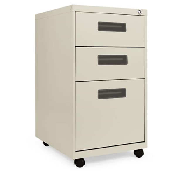 Fine-Line 27.75 x 14.87 x 19.12 in. Three-Drawer Metal Pedestal File - Putty FI3215579 - main